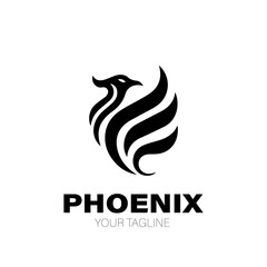 Phoenix Logo. Phoenix Logo Design. Phoenix Logo Brand. Phoenix Logo Vector Design Isolated on White Background
