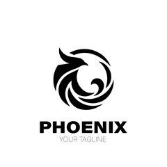 Phoenix Logo. Phoenix Logo Design. Phoenix Logo Brand. Phoenix Logo Vector Design Isolated on White Background