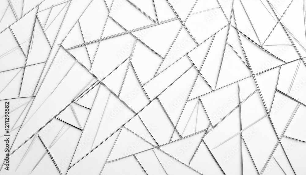 Aufkleber abstract geometric glass mosaic with triangular and polygonal patterns, clean white background, mode