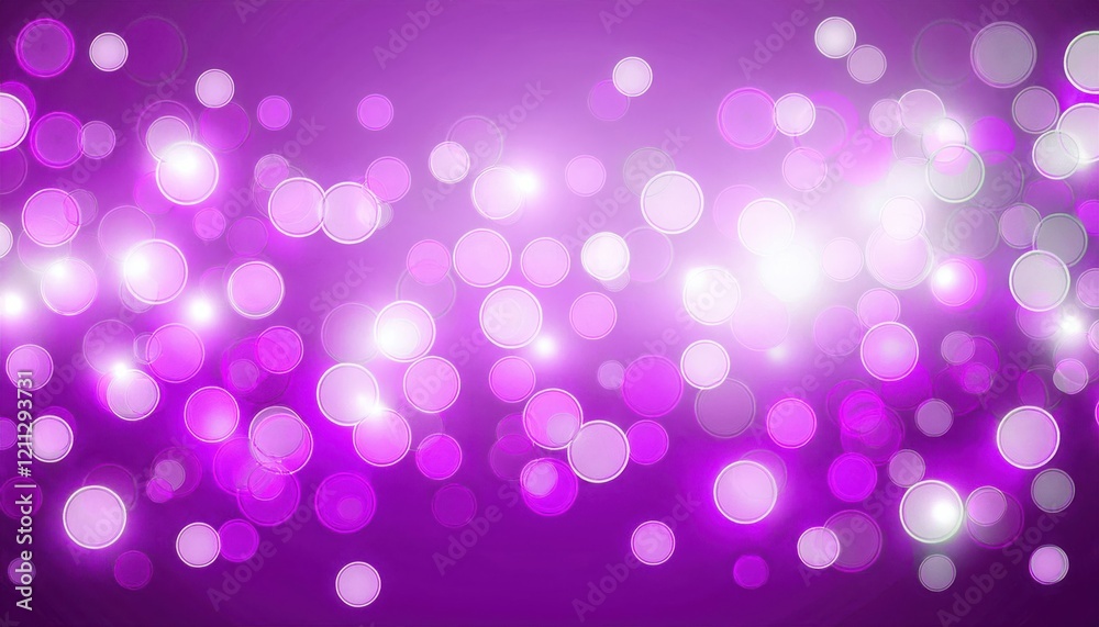 Poster ethereal purple bokeh effect with glowing orbs and soft light gradients for creative background, digital designs, or festive graphics

