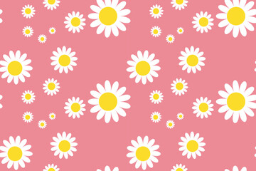 Vintage Daisy Pattern Images. Retro Tender Cute Floral. Hand Drawn Fabric, Gift Wrap, Wall Art Design. Eps10.