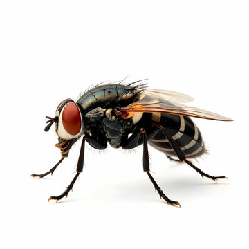 recommend clip art: A House Fly on the white background