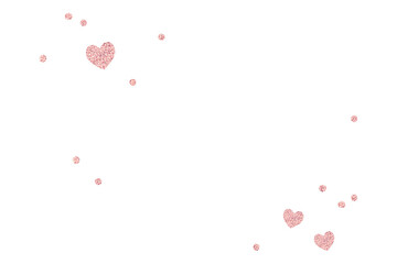 Pink shimmery heart  background design element
