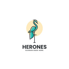 Herones Simple Mascot Logo
