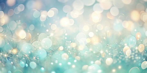 Abstract Sparkling Lights Background with Pastel Tones and Bokeh Effects