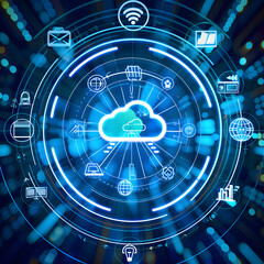 MW Concept of Cloud Computing Visual Representation