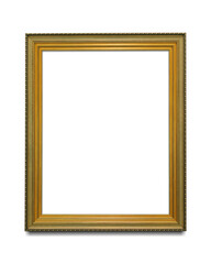 Fototapeta premium Gold picture frame transparent png