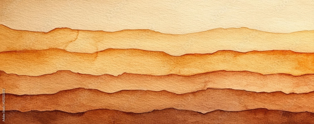 Poster rustic watercolor concept. beautiful abstract watercolor layers in warm earth tones for creative pro