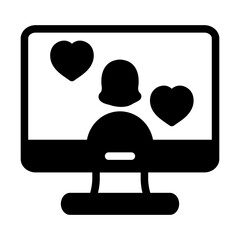 mom computer solid style