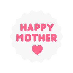 happy mother love flat style