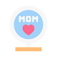 mom mirror flat style