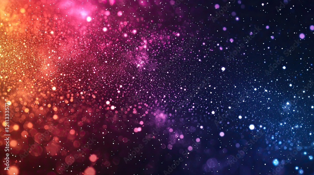 Poster starry watercolor idea. a vibrant abstract background filled with colorful sparkles and glowing part