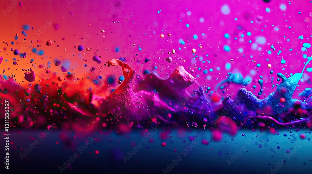 Aufkleber splattered watercolor idea. vibrant splash of colors creating an energetic abstract background with 