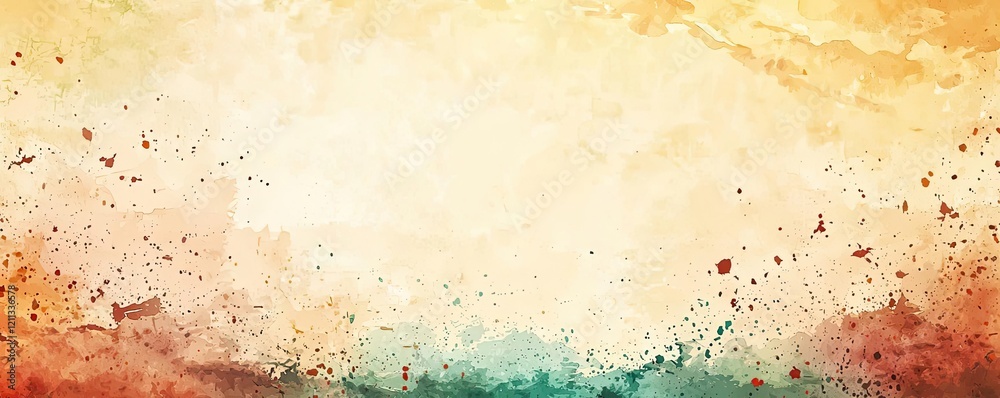 Poster splattered watercolor idea. a colorful abstract background with vibrant splashes and artistic textur