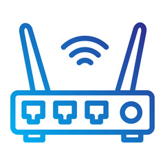 Obraz premium Router Line Gradient Icon
