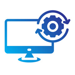 Obraz premium Operating System Flat Gradient Icon
