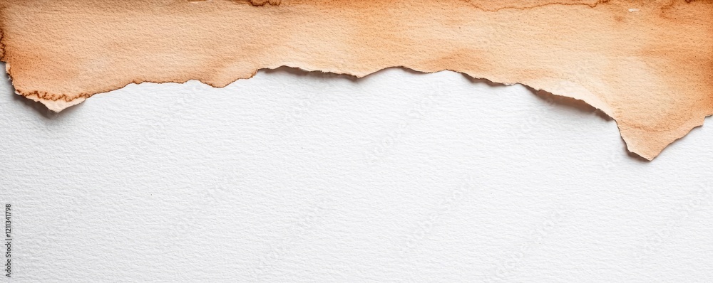 Aufkleber rustic watercolor concept. textured paper with a torn edge, perfect for backgrounds and creative pro
