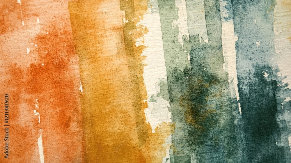 Poster rustic watercolor concept. colorful watercolor abstract texture with vibrant hues and flowing patter