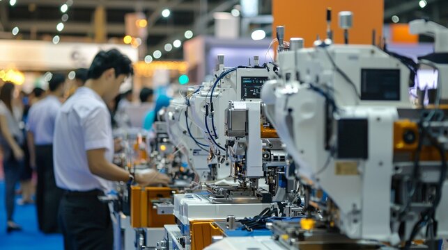 Sewing machine showcased at the garment manufacturers sourcing event