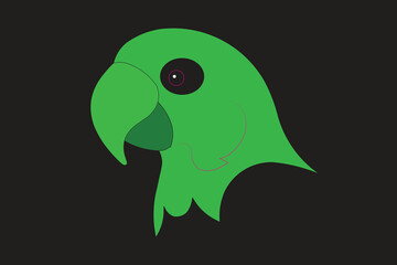 parrot, Portrait of Macaw parrot isolated on black background. parrot fully editable design. t shirt design,