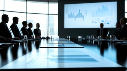 Group of diverse professionals collaborating around a conference table during a meeting in a modern office setting