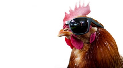 Cool Rooster in Sunglasses: A Fun Poultry Portrait