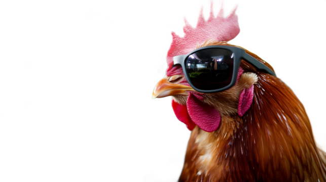 Cool Rooster in Sunglasses: A Fun Poultry Portrait