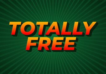 Totally free. Text effect for promotion product, for digital or print ads