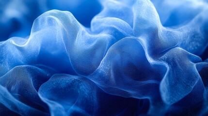 Obraz premium Abstract Blue Fabric Texture Waves Design