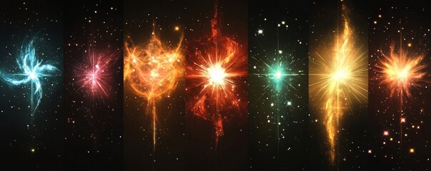 Obraz premium starburst designs with cosmic textures, Generative AI