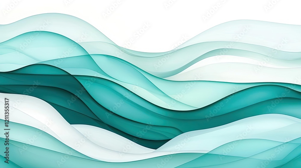Poster water watercolor concept. colorful abstract wave design with fluid lines and smooth gradients for mo