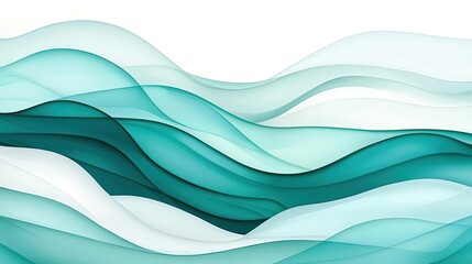 Obraz premium Water watercolor concept. Colorful abstract wave design with fluid lines and smooth gradients for modern backgrounds.