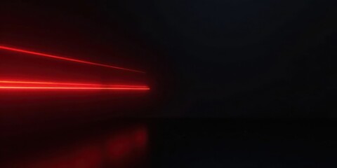 Abstract Red Laser Beams in a Dark Room, Creating a Dramatic and Mysterious Atmosphere
