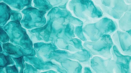 Obraz premium Water watercolor concept. Abstract water pattern with shades of teal, evoking a serene aquatic atmosphere.
