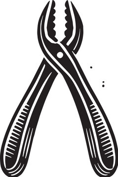 black pliers tool graphic clip art preview