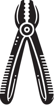 black pliers tool isolated clip art preview