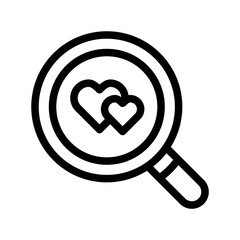 Search Love Outline Style