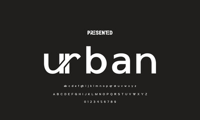 Abstract modern urban alphabet fonts. Typography sport, technology, fashion, digital, future creative logo font. vector illustration