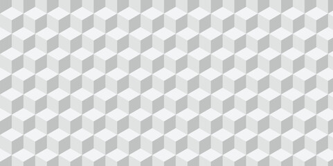 Structure white block box cube seamless pattern grid vintage surface triangle web monochrome square texture white background.	
