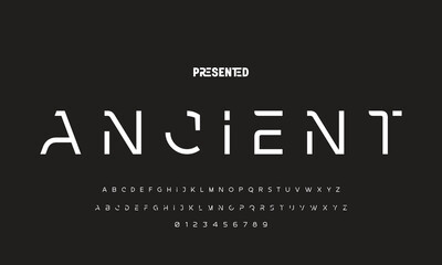 Abstract modern urban alphabet fonts. Typography sport, technology, fashion, digital, future creative logo font. vector illustration