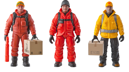 Delivery Men With Boxes Ready to Ship Generative AI