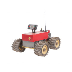 Obraz premium Red and Gray Remote-Controlled Robotic Vehicle in Agriculture