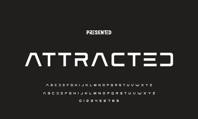 Modern Bold Font. Regular Italic Number Typography urban style alphabet fonts for fashion, sport, technology, digital, movie, logo design, vector illustration