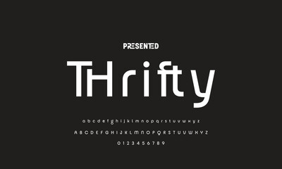 Modern Bold Font. Regular Italic Number Typography urban style alphabet fonts for fashion, sport, technology, digital, movie, logo design, vector illustration