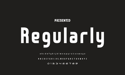 Modern Bold Font. Regular Italic Number Typography urban style alphabet fonts for fashion, sport, technology, digital, movie, logo design, vector illustration