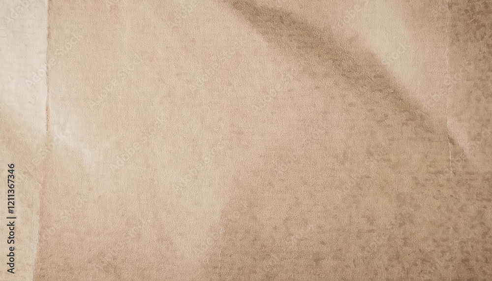 Poster neutral beige textured paper background with subtle crumpled folds and light shadow variations, idea