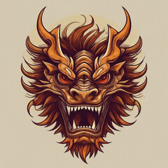 Chinese Dragon Head Symbol