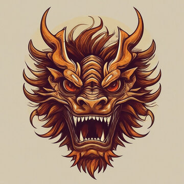 Chinese Dragon Head Symbol