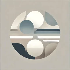 Papier peint photo Style Japandi Circular illustration with simplistic colors.  © Real X Creator