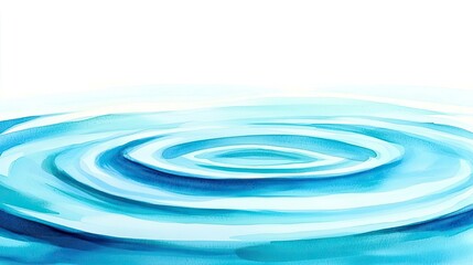 Water watercolor concept. Rippling water surface in gentle shades of blue and white, evoking tranquility.